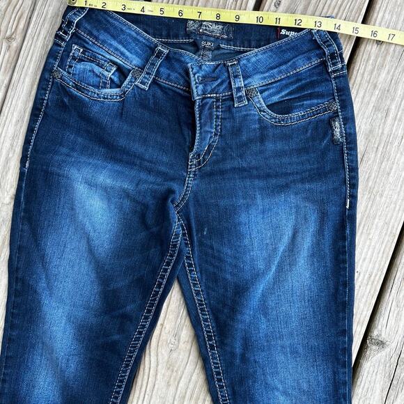 SILVER SUKI SUPER STRETCH, women's 30 x 22 1/2 capri jeans - Picture 2 of 7